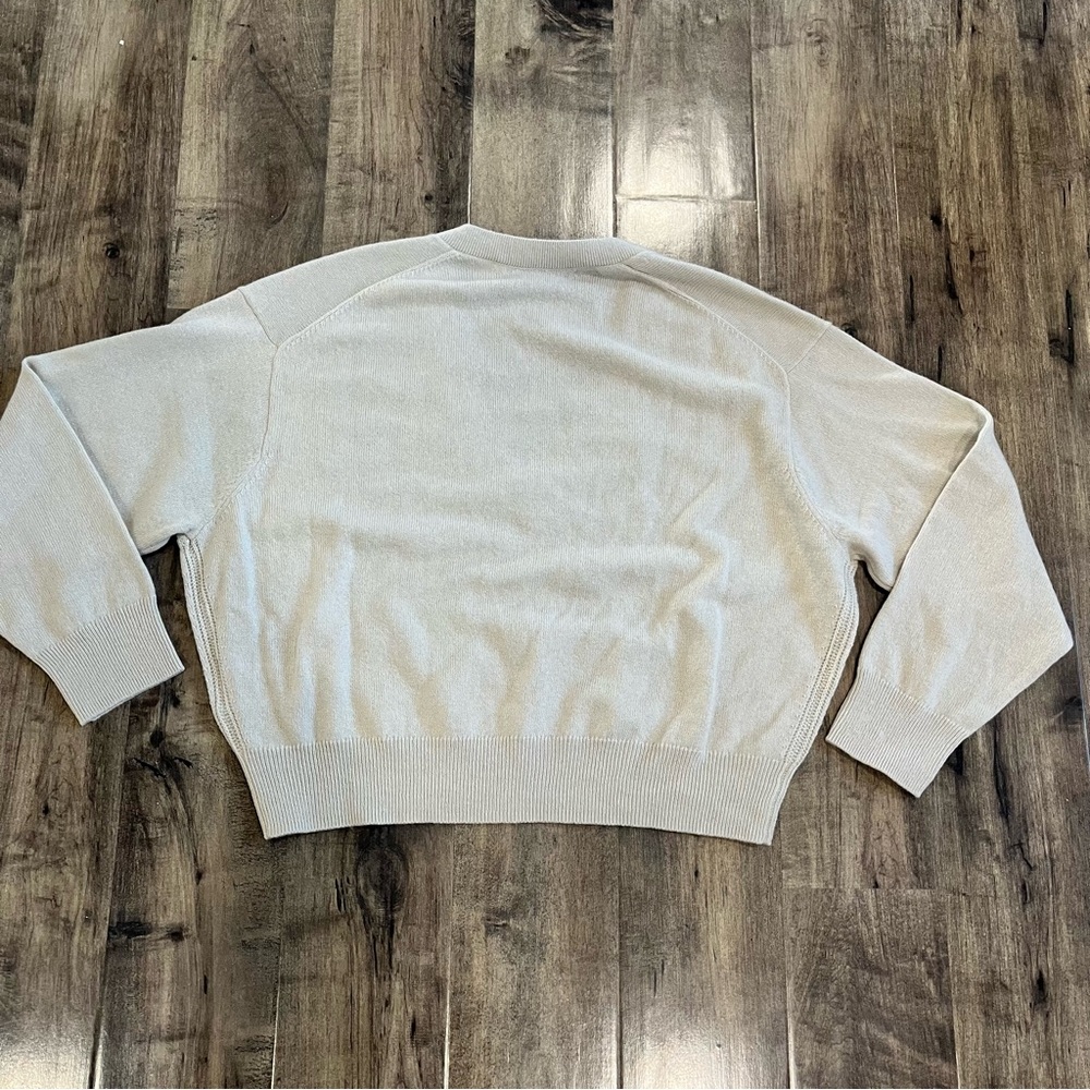 IRO Paris Toritha Sweater V-neck Cashmere Cotton Blend Medium- oversized cropped - Picture 6 of 8
